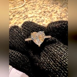 Heart ring Sterling Silver 925 Cubic Zirconia #7